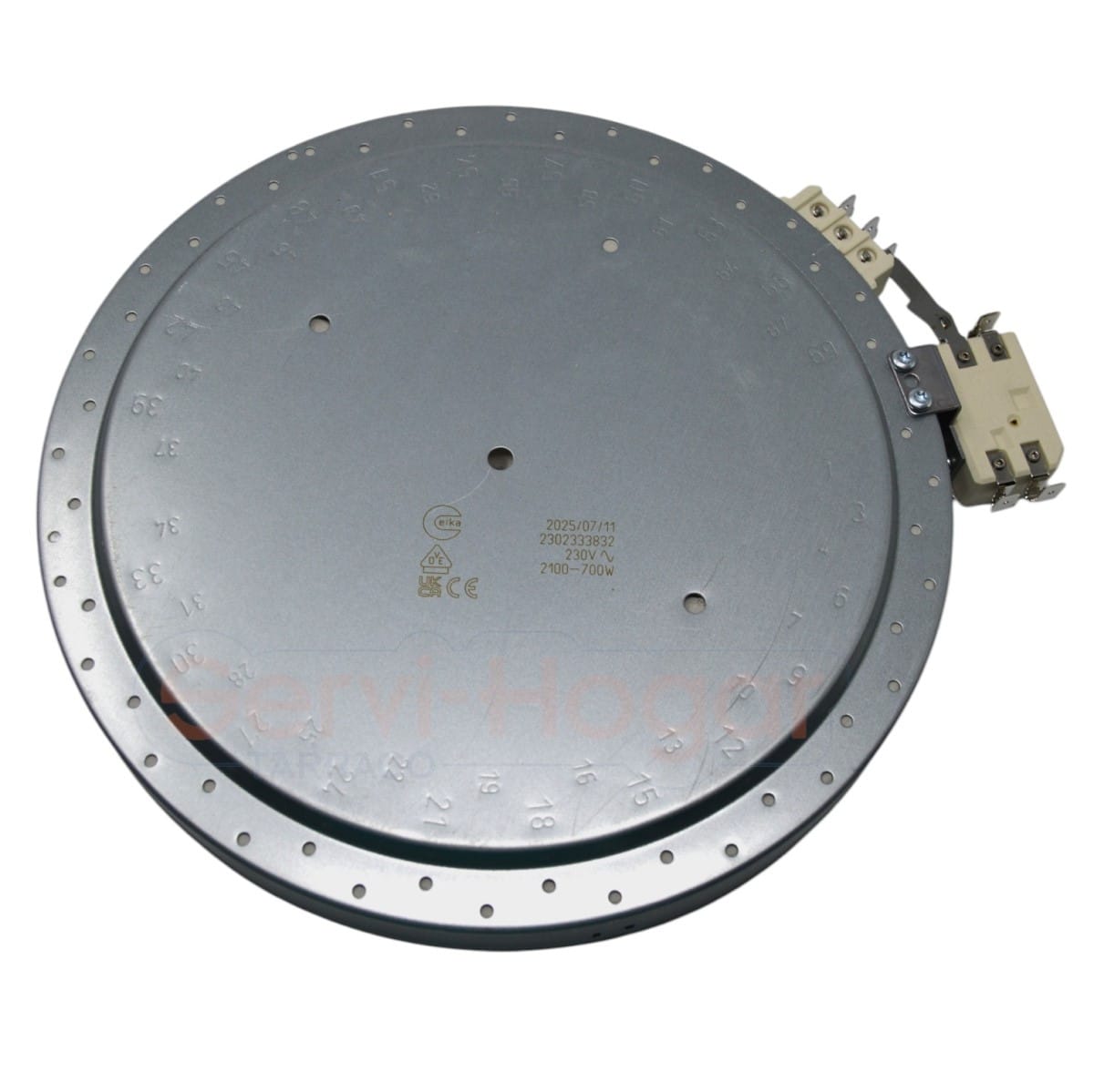 Placa Vitro ø230mm EIKA 2100+700w 60702017 2